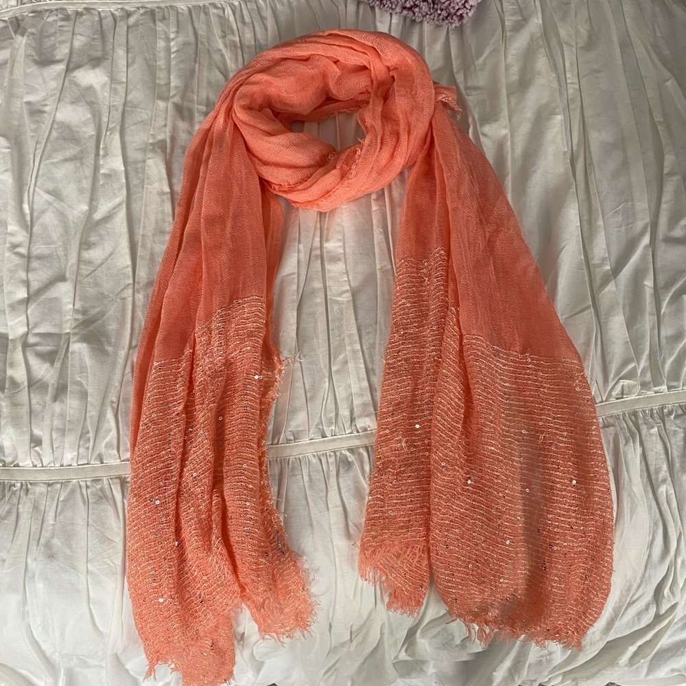 Orange Blanket Scarf